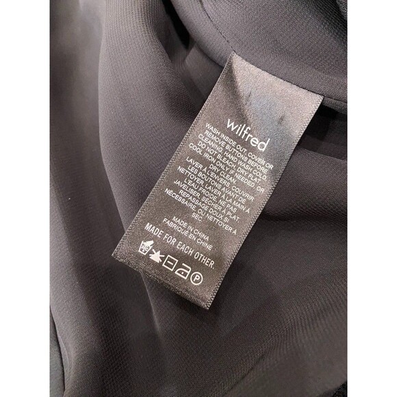 Aritzia Wilfred Shirt Dress Size L Midi Button Down Belted Collared Short Sleeve - Picture 9 of 10